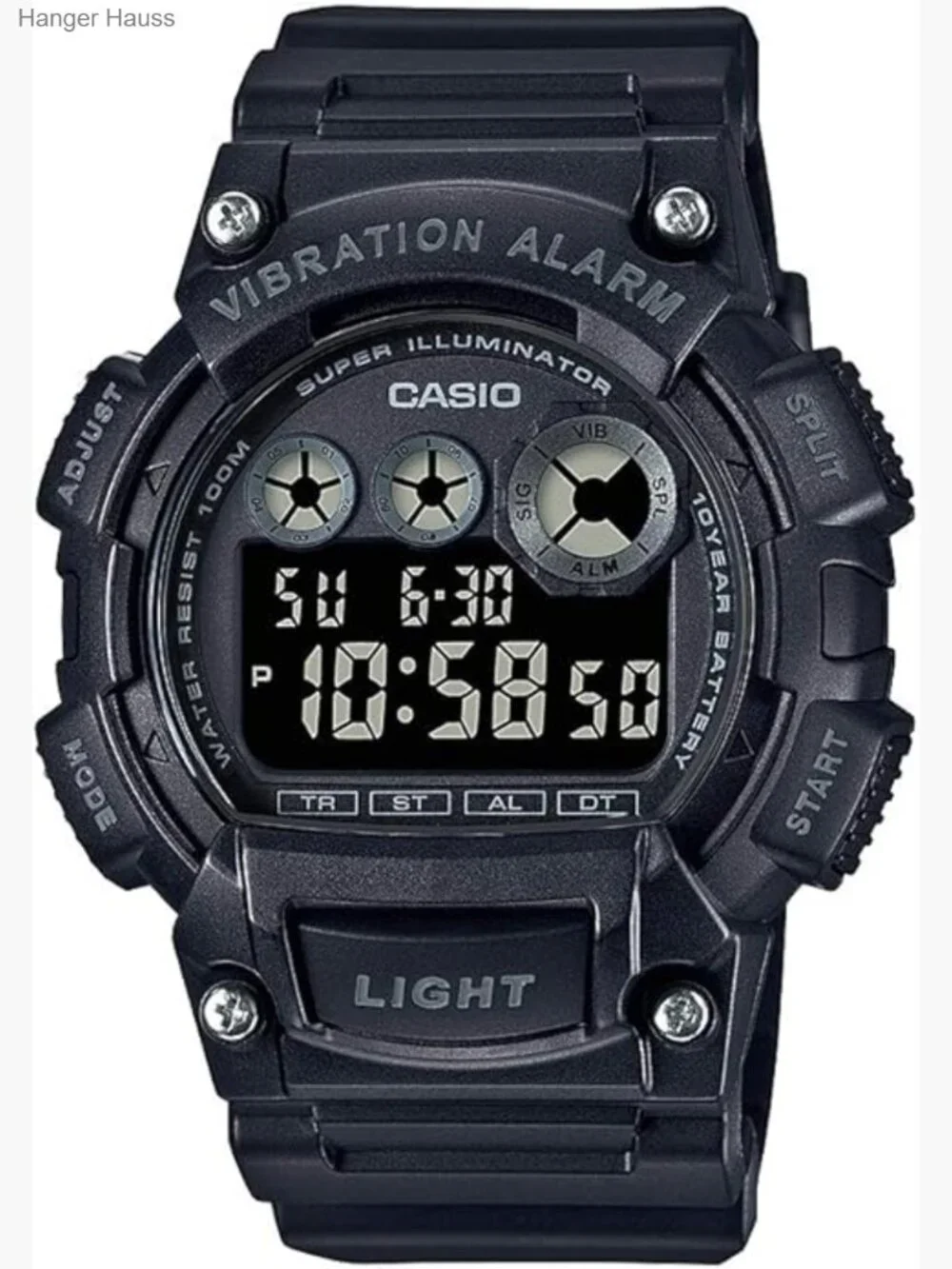Men's Digital Watch with Stopwatch, Timer, LED Light, 100M Water Resistant